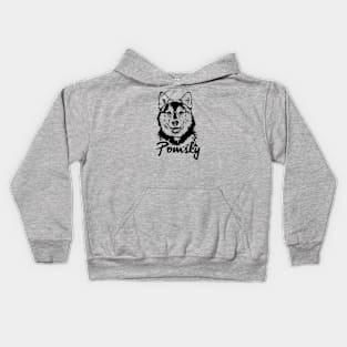 Funny Proud Pomsky dog portrait gift Kids Hoodie